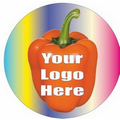 Orange Bell Pepper Round Badge/Button (2.5" Diameter)